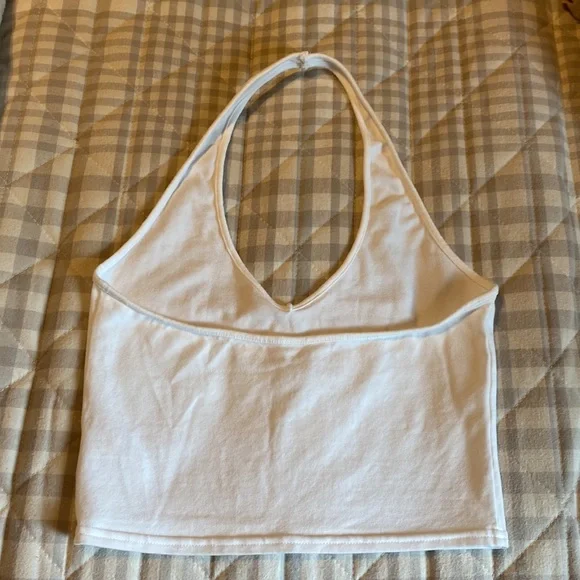 Express One Eleven Halter Top in White - Picture 4 of 6
